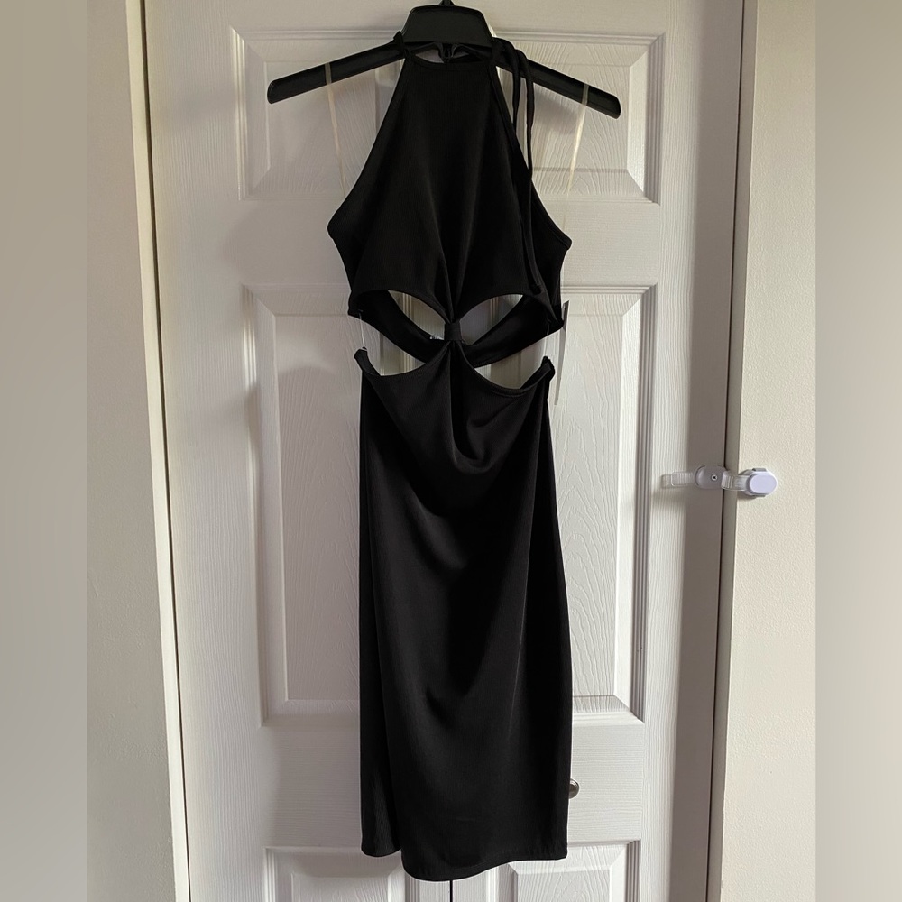 Almost Famous Black Cut Out Dress